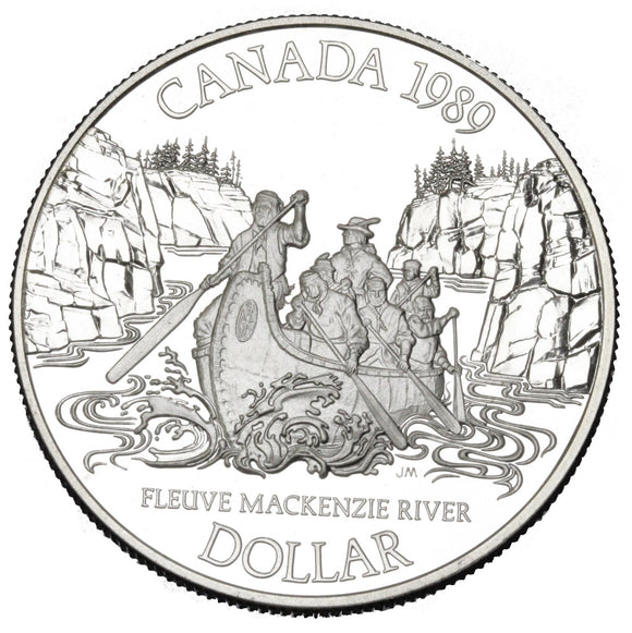 1989 - Kanada - 1 Dolar - 200-lecie Rzeki Mackenzie